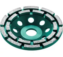 Двухрядная алмазная шлифовальная чашка INDUSTRIAL Double, d 125 мм KRAFTOOL 33369-125
