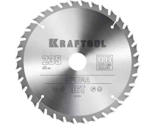 Пильный диск по дереву Optima, 235x30 мм, 36Т KRAFTOOL 36951-235-30