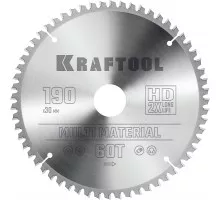 Пильный диск по алюминию Multi Material, 190x30 мм, 60Т KRAFTOOL 36953-190-30