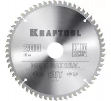 Пильный диск по алюминию Multi Material, 200x32 мм, 60Т KRAFTOOL 36953-200-32