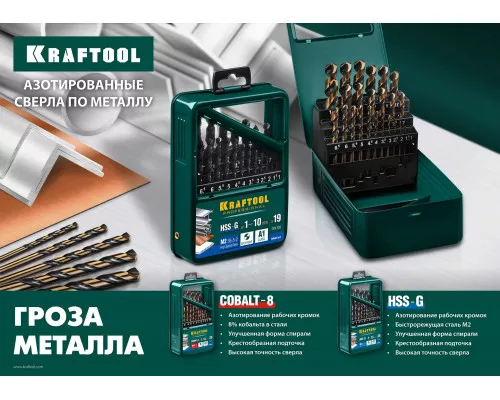 Сверло по металлу HSS-G, 6.0x93 мм, сталь P6M5 KRAFTOOL 29651-6 Сверло по металлу HSS-G, 6.0x93 мм, сталь P6M5 KRAFTOOL 29651-6
