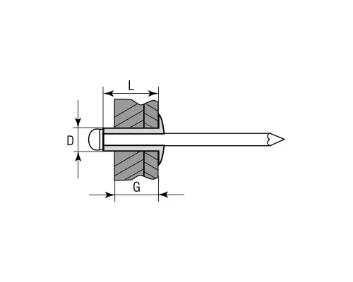 Нержавеющие заклепки Inox, 4.8x30 мм, 250 шт. KRAFTOOL 311705-48-30 Нержавеющие заклепки Inox, 4.8x30 мм, 250 шт. KRAFTOOL 311705-48-30