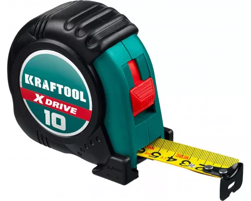 Рулетка X-Drive, 10 мx25 мм KRAFTOOL 34122-10 Рулетка X-Drive, 10 мx25 мм KRAFTOOL 34122-10