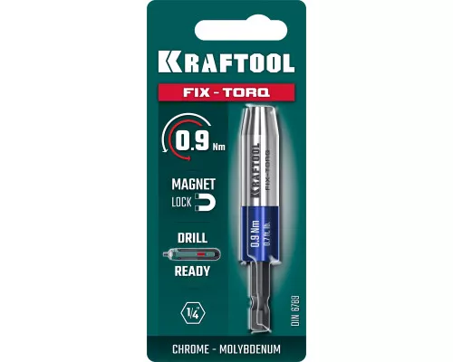 Динамометрический адаптер для бит FIX-TORQ 0.9 Нм KRAFTOOL 64035-0.9