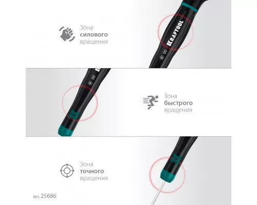 Набор отверток Precision 7, 7 предм. KRAFTOOL 25686 Набор отверток Precision 7, 7 предм. KRAFTOOL 25686