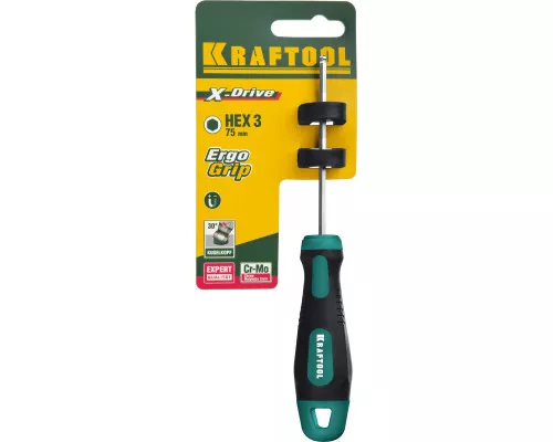 Отвертка Х-Drive, Hex3x75 KRAFTOOL 250075-3-075 Отвертка Х-Drive, Hex3x75 KRAFTOOL 250075-3-075